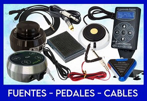 fuentes pedales cables